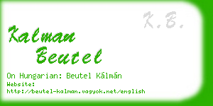 kalman beutel business card
